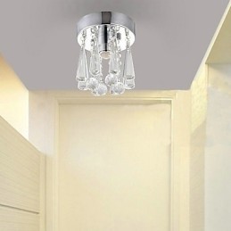 Moderne Deckenleuchte mit 1 Leuchte aus Kristall in Kronenform