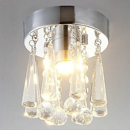 Moderne Deckenleuchte mit 1 Leuchte aus Kristall in Kronenform