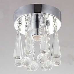 Moderne Deckenleuchte mit 1 Leuchte aus Kristall in Kronenform