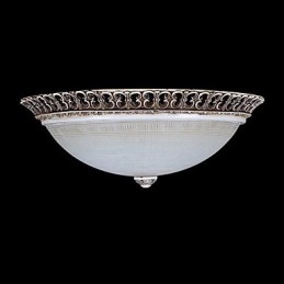Dunkelbraune Unterputzleuchte aus Glas und Harz, Muster, Schnitzerei, europäischer Klassiker