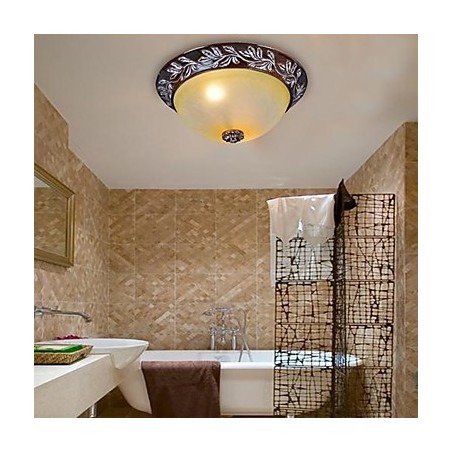 Deckenleuchte Weiß Gelb Glas Harz Silber Carving Europäischen Klassisch