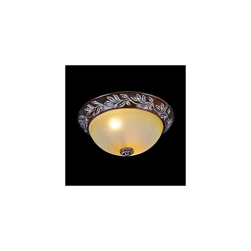 Deckenleuchte Weiß Gelb Glas Harz Silber Carving Europäischen Klassisch