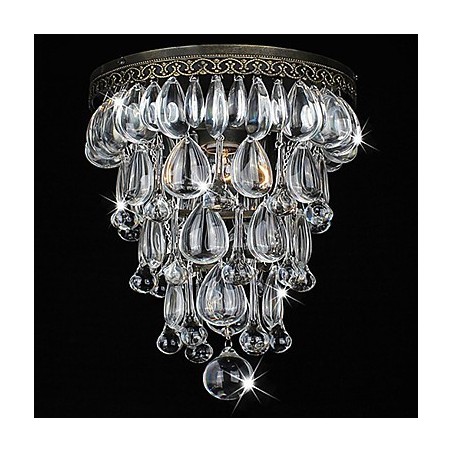 Kristall Deckenleuchte 1 Licht Vintage Eisen Galvanisierung Kristall Deckenleuchte 1 Licht Vintage Eisen Galvanisierung