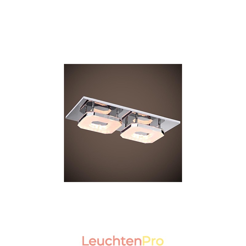 16W Acryl Unterputz 2 Licht Modern Acryl Galvanik Edelstahl