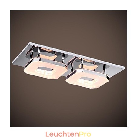 16W Acryl Unterputz 2 Licht Modern Acryl Galvanik Edelstahl 16W Acryl Unterputz 2 Licht Modern Acryl Galvanik Edelstahl