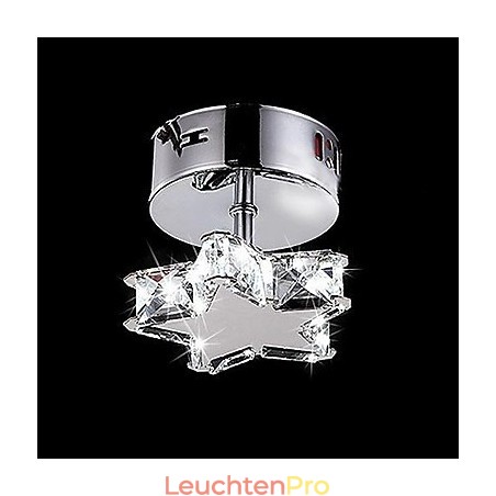 Moderne zeitgenössische Kristall-Metall-Unterputzleuchte Moderne zeitgenössische Kristall-Metall-Unterputzleuchte