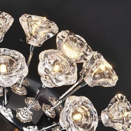 Moderne zeitgenössische rustikale Lodge Chrom Metall Unterputz