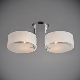 Moderne Deckenleuchte mit 2 Lichtern aus Metall