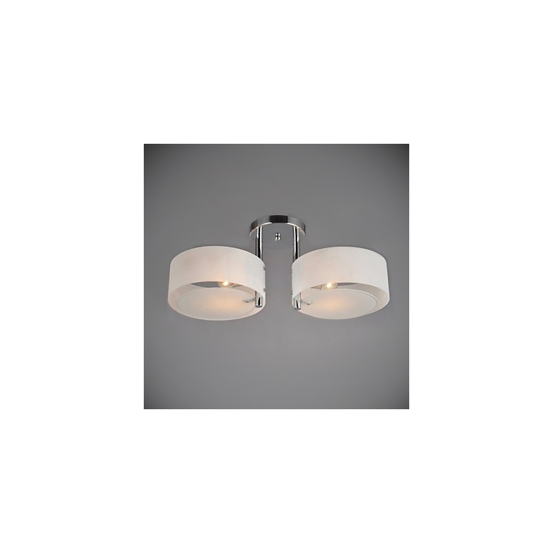 Moderne Deckenleuchte mit 2 Lichtern aus Metall