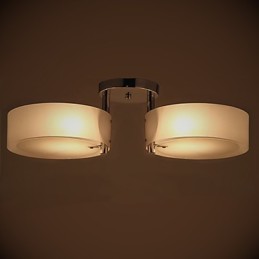 Moderne Deckenleuchte mit 2 Lichtern aus Metall