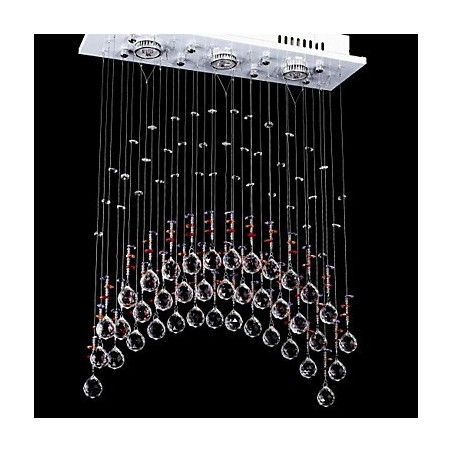 5 Lichter Klares Licht Edelstahl K9 Kristall Kronleuchter 5 Lichter Klares Licht Edelstahl K9 Kristall Kronleuchter