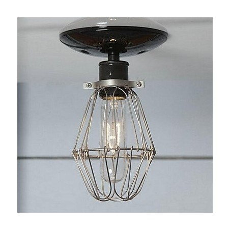 Unterputzleuchte aus Metall mit Country-Malerei