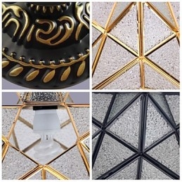 Europäische ländliche kreative Kunst Buntglassterne, um das Licht der Kuppellampe zu absorbieren