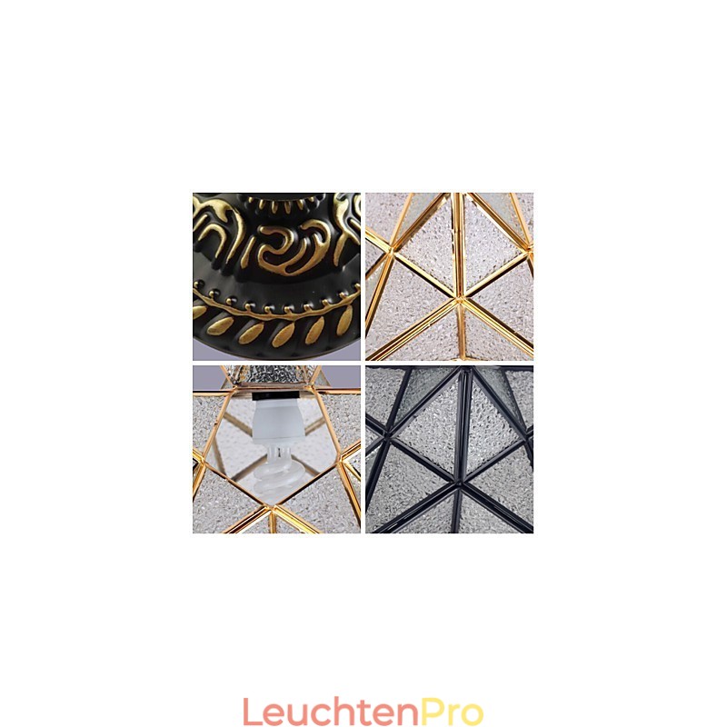 Europäische ländliche kreative Kunst Buntglassterne, um das Licht der Kuppellampe zu absorbieren