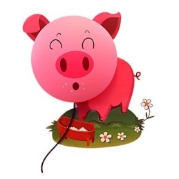 Tapete Wandleuchten Blumengesicht DIY Spaß Atmosphäre Nachtlicht Kinder Nachttischlampe Dekoration Rosa Schwein