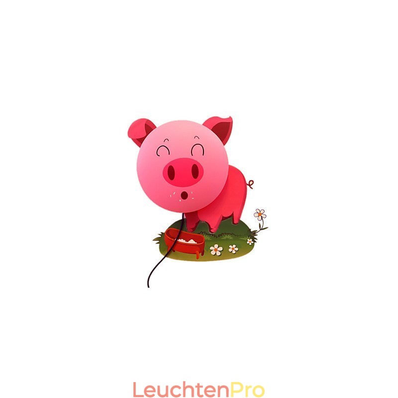 Tapete Wandleuchten Blumengesicht DIY Spaß Atmosphäre Nachtlicht Kinder Nachttischlampe Dekoration Rosa Schwein