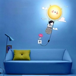 Wandleuchten Moderne Zeitgenössische Kreative 3D Wand Papier Wand Lampe Licht