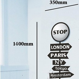 Stop Letter Hochtemperaturbeständiges Kunststofflicht und kreative 3D-Tapeten-Wandleuchte