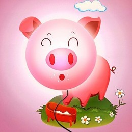Schwein Hochtemperaturbeständiges Kunststofflicht und 10 ° C können kreative 3D-Tapeten-Wandlampe entfernen