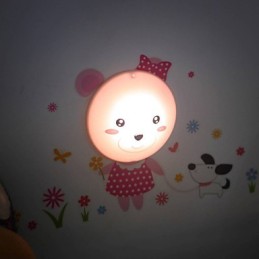 Wandaufkleber Bär Licht aktiviert intelligente elektrische Induktion smetope Schmuck Wandlampe