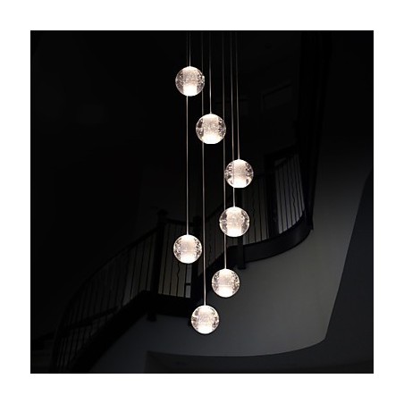 Moderne Pendelleuchte Pendelleuchte G4 Retroifit 7 Lichter Chrom Überzug Kristall für Treppenlicht Moderne Pendelleuchte Pendelleuchte G4 Retroifit 7 Lichter Chrom Überzug Kristall für Treppenlicht