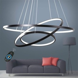 Dimmbare Pendelleuchte mit Fernbedienung Modernes Design Drei Ringe