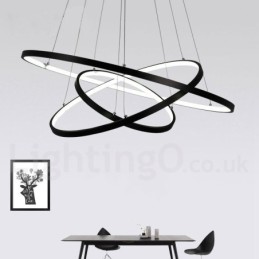 Dimmbare Pendelleuchte mit Fernbedienung Modernes Design Drei Ringe