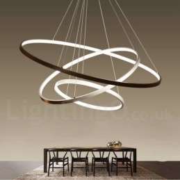 Dimmbare Pendelleuchte mit Fernbedienung Modernes Design Drei Ringe