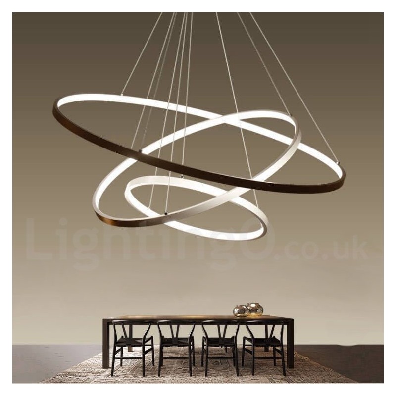 Dimmbare Pendelleuchte mit Fernbedienung Modernes Design Drei Ringe