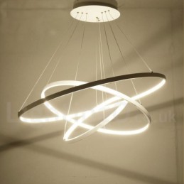 Dimmbare Pendelleuchte mit Fernbedienung Modernes Design Drei Ringe