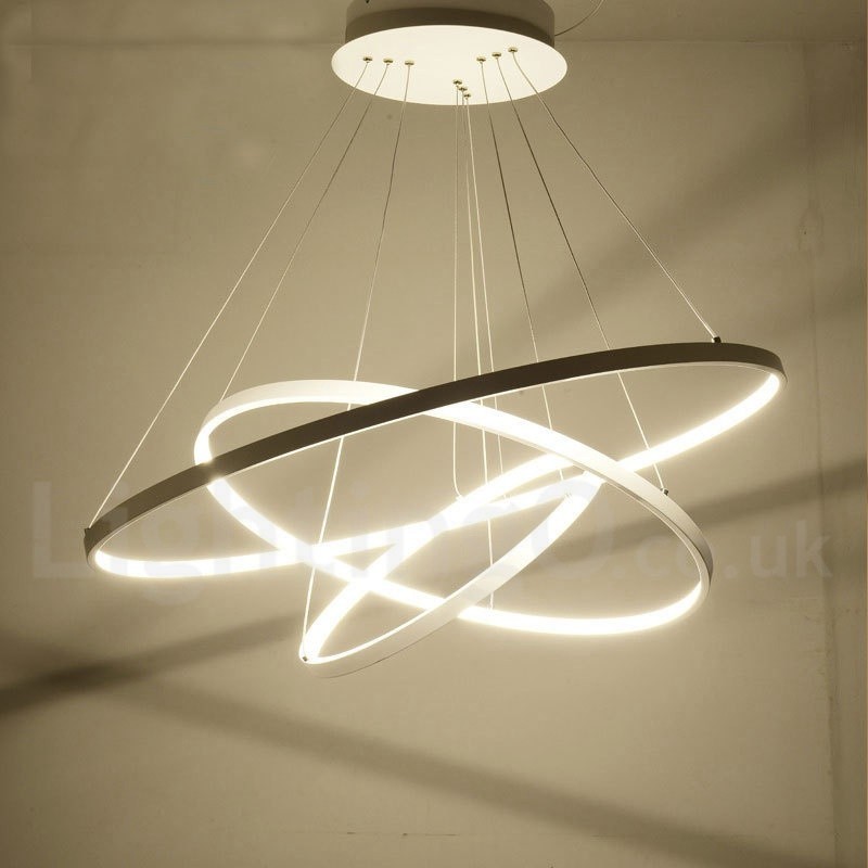 Dimmbare Pendelleuchte mit Fernbedienung Modernes Design Drei Ringe