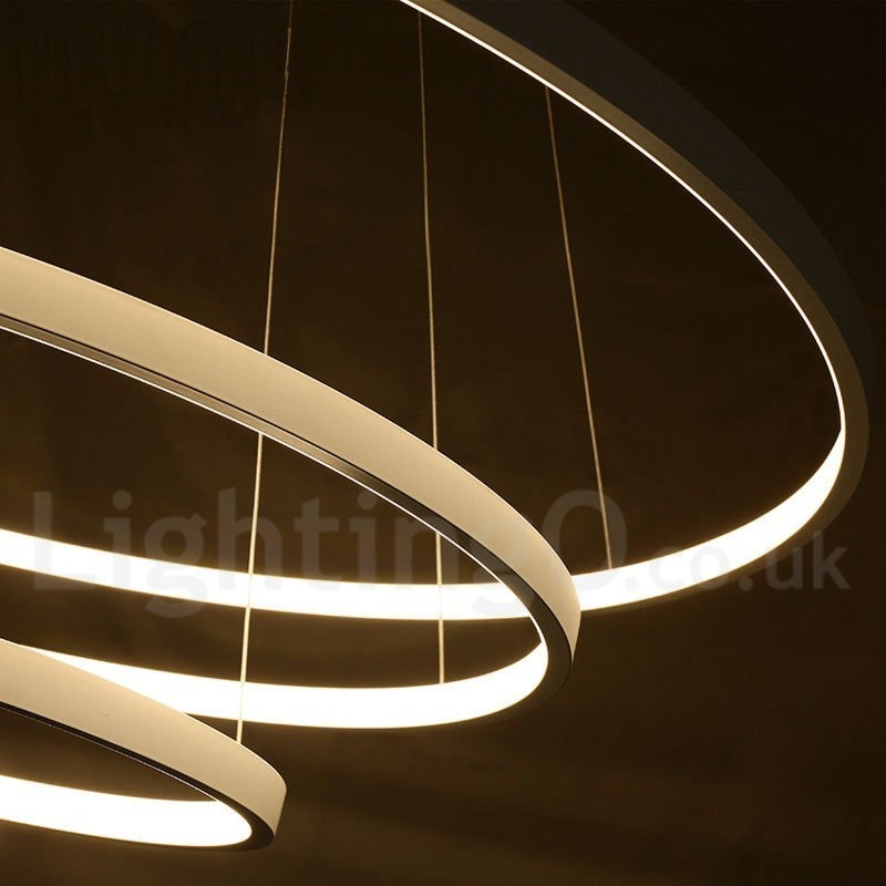 Dimmbare Pendelleuchte mit Fernbedienung Modernes Design Drei Ringe