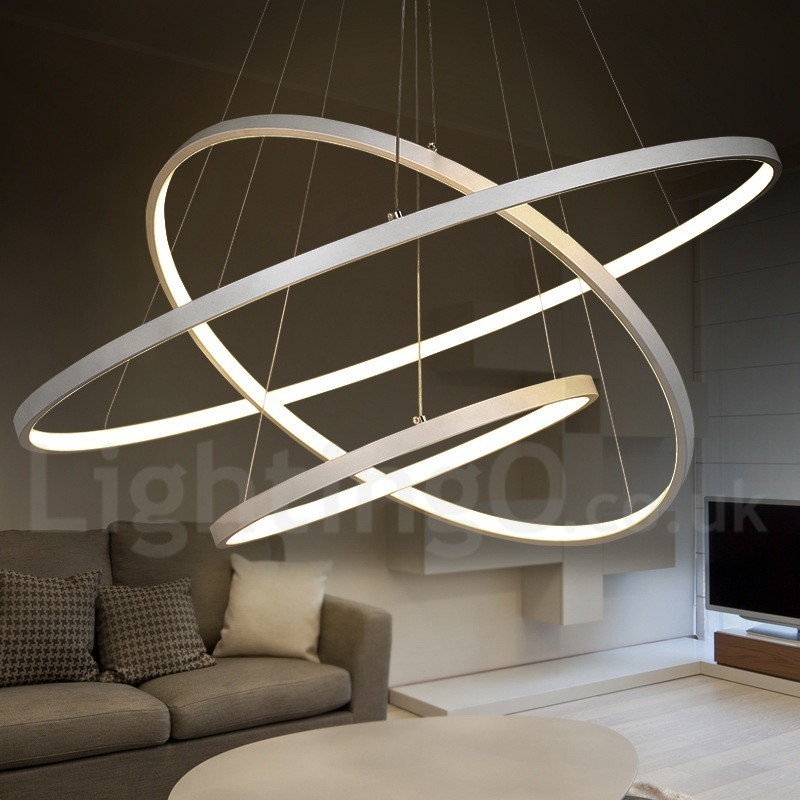 Dimmbare Pendelleuchte mit Fernbedienung Modernes Design Drei Ringe