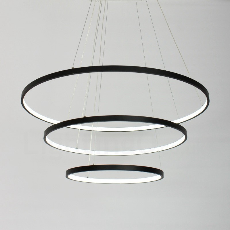 Dimmbare Pendelleuchte mit Fernbedienung Modernes Design Drei Ringe