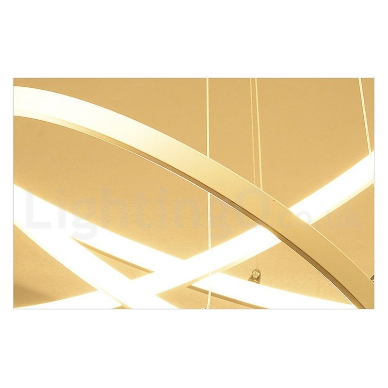 Dimmbare Pendelleuchte mit Fernbedienung Modernes Design Drei Ringe