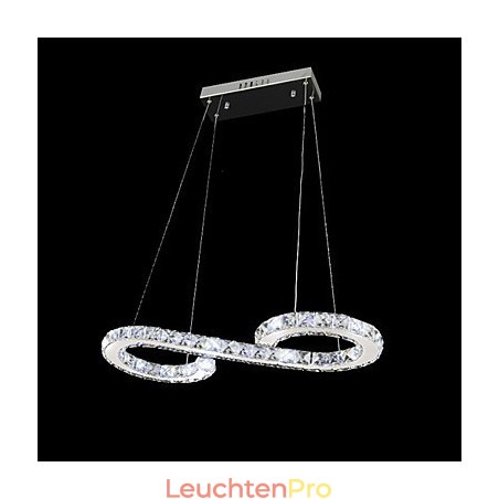 Moderne zeitgenössische Kristall Chrom Metall Pendelleuchte Moderne zeitgenössische Kristall Chrom Metall Pendelleuchte