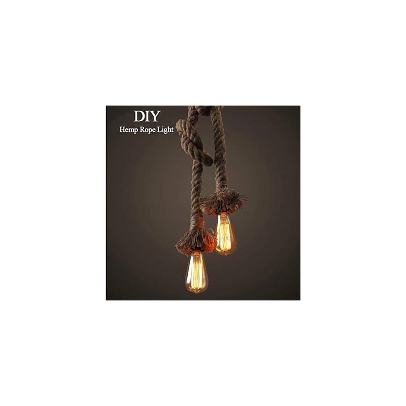 1 Licht DIY Kunst Hanfseil Licht Kreativer Hanfseil Kronleuchter