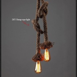 1 Licht DIY Kunst Hanfseil Licht Kreativer Hanfseil Kronleuchter