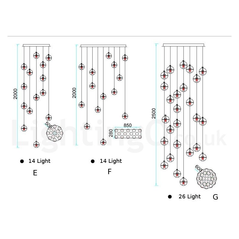 Creative Engineering Stage Meteorer Kristallkugel-Pendelleuchte