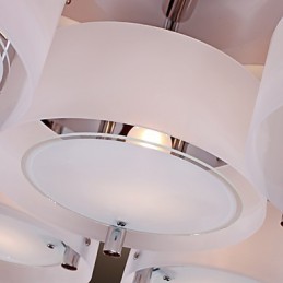 Moderne zeitgenössische Chrom Metall Kronleuchter Unterputz