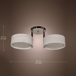 Moderne zeitgenössische Chrom Metall Kronleuchter Unterputz