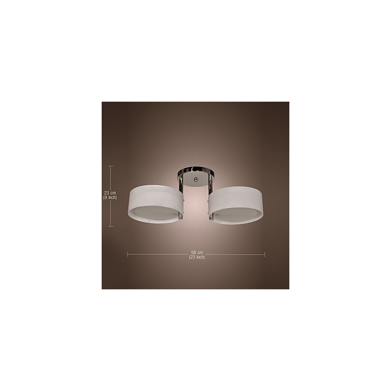 Moderne zeitgenössische Chrom Metall Kronleuchter Unterputz