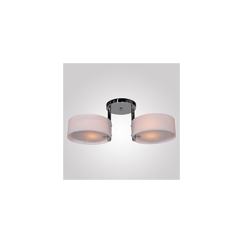 Moderne zeitgenössische Chrom Metall Kronleuchter Unterputz