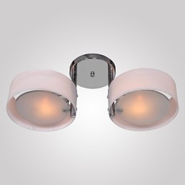 Moderne zeitgenössische Chrom Metall Kronleuchter Unterputz