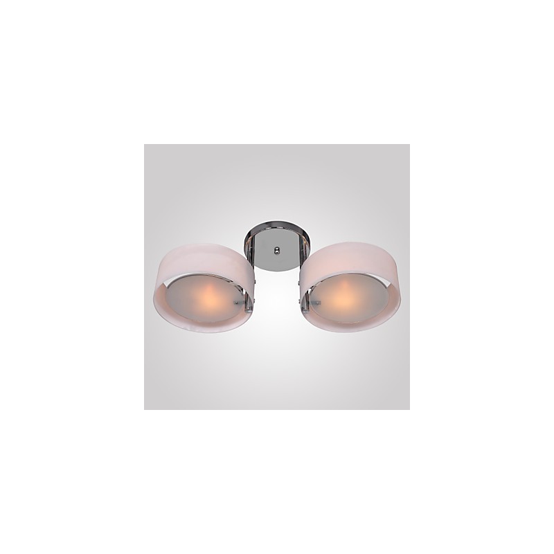 Moderne zeitgenössische Chrom Metall Kronleuchter Unterputz