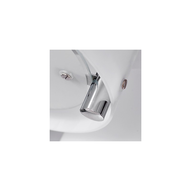 Moderne zeitgenössische Chrom Metall Kronleuchter Unterputz