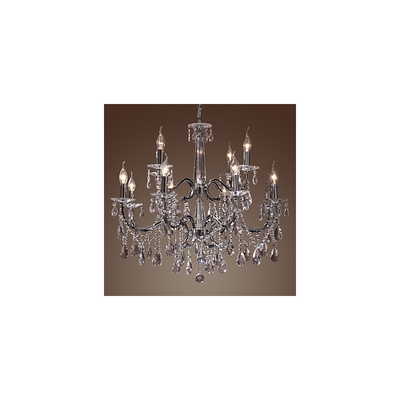 Kronleuchter Kristall Modern 2 Ebenen Wohnzimmer 12 Lichter