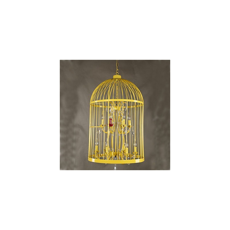 Vintage Eisen Käfig Treppe Lampe Kronleuchter Kristall