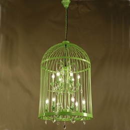 Vintage Eisen Käfig Treppe Lampe Kronleuchter Kristall