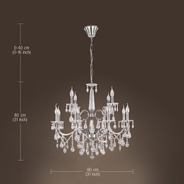 Kronleuchter Kristall Modern 2 Ebenen Wohnzimmer 12 Lichter